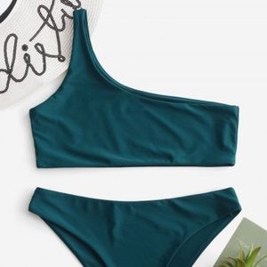 Zaful One Shoulder Bikini Set